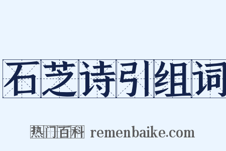 石芝诗引组词是什么意思的图片